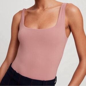 Aritzia Contour Tank Bodysuit in Nude Light Pink